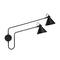 Hello Honey® 5ft. Black Modern 2-Light Metal Articulating Wall Sconce
